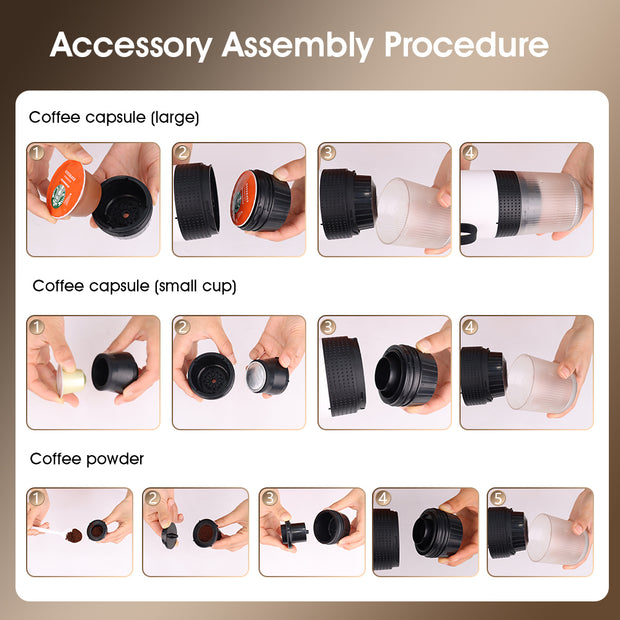 Portable capsule coffee machine small household coffee pot heated household electric espresso machine