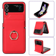 New Samsung Z Flip 3 Folding Screen Phone Case Z Flip 4 Anti Drop Protective Cover Ring Phone Case