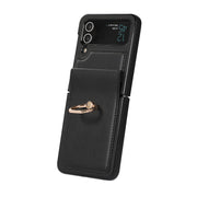 New Samsung Z Flip 3 Folding Screen Phone Case Z Flip 4 Anti Drop Protective Cover Ring Phone Case