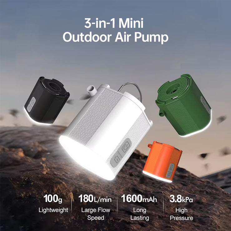 Mini Electric Pump for Inflating/Deflating Air Mattresses & Swimming Rings, Portable for Camping