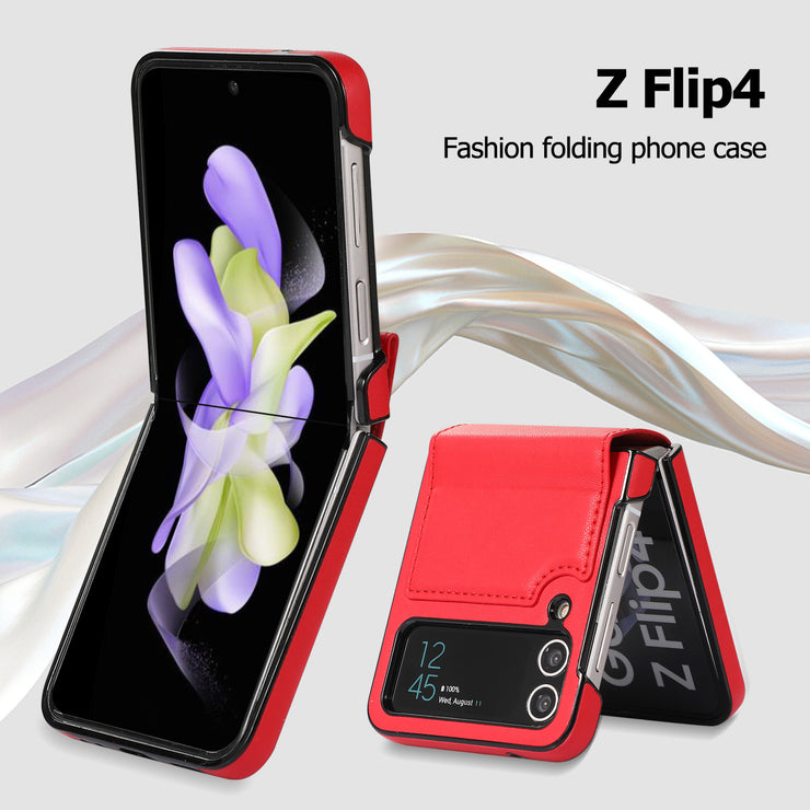 New Samsung Z Flip 3 Folding Screen Phone Case Z Flip 4 Anti Drop Protective Cover Ring Phone Case