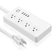 Smart Power Strip,WiFi Power Bar Multiple Outlet Extension Cord with 4 USB and 4 Individual Controlled AC Plugs by Tuya